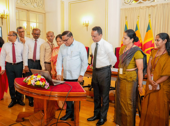 Foreign Minister Vijitha Herath launches the e-service for copies of Birth, Marriage and Death certificates for overseas Sri Lankans